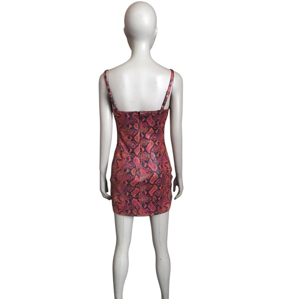 Revolve Hours Red And Black Snakeprint Mini Dress - image 6